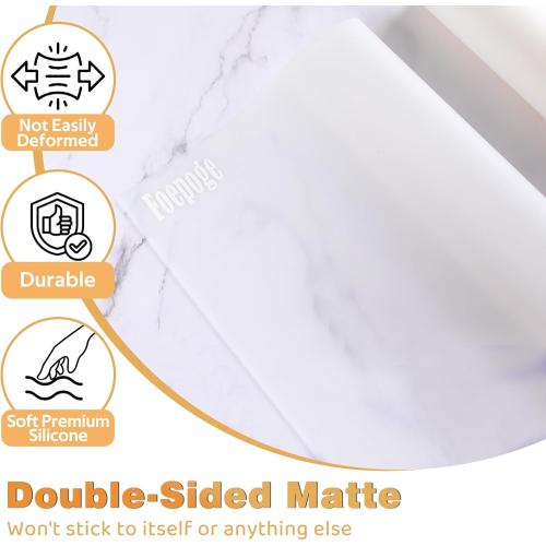 49.2 x 15.7 Large Silicone Mat for Kitchen Counter Protector, Cuttable Silicon Countertop Protector Mat Heat Resistant Mats for Countertop, Cut to Fit Placemat Ship Roll by Foepoge, Translucent