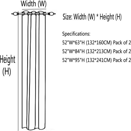 Blackout Protect Privacy Curtains for Bedroom,Pure Color Thermal Insulated Drapes Modern Living Room Darkening Grommet Top Window Treatments for Any Room 2 Panels,Black