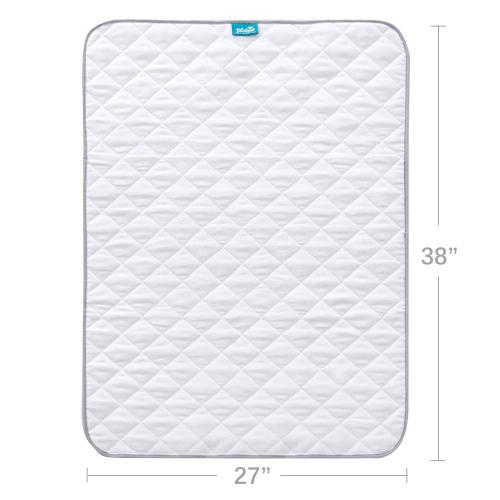 Waterproof Crib Mattress Protector 27 x 38, Washable Pee Pads for Kids, Adults, Non-Slip & Sturdy Mattress Pad for Incontinence, Potty Training Pee Pads, White