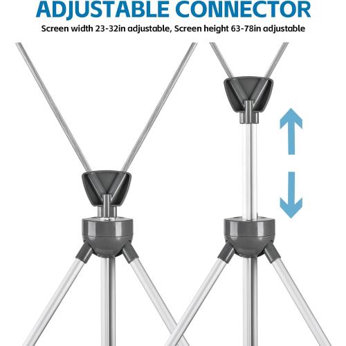 USCNC X Banner Stand Adjustable Fit Banner 23 x 63 to 32 x 78 Inch, Portable Travel Bag, Bigger, More Adaptable Advertising, Stores, Tradeshow, Restaurant, Event, Birthday & Party (1 PACk)