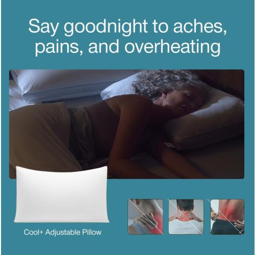 Coop Home Goods Cool  Adjustable Pillow, King Size Plus Shaped Memory Foam Pillows with Cooling Gel, Back, Neck Support, Stomach or Side Sleeper Pillow, CertiPUR-US/GREENGUARD Gold‼️missing item‼️