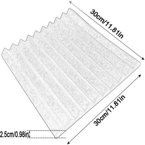 4pcs Wedge Acoustic Foam Tiles Panels,12x 12x 1Sound Proof Foam Panels,Fire Resistant,Sound Insulation for Studio,Home,Office (Color : Black)