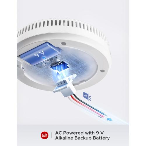 X-Sense Hardwired Combination Smoke and Carbon Monoxide Detector, Hardwired Interconnected Smoke and CO Detector Alarm with Replaceable Battery Backup, XP04, 1-Pack