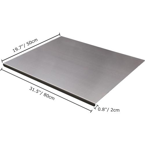 Stainless Steel Cutting Board with Counter Lip, Extra Large Chopping Board for Kitchen,Metal Cutting Board for Veggies,Meat,Fruits,Bread and Baking (80 x 50cm/31.5 x 19.7 inch)