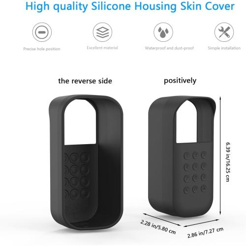 Silicone Cover for MyQ Smart Garage Video Keypad, Right-Tilt Cover Only for Outer Left Wall 20° Installation (Black)