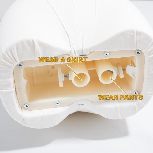 Adjustable Female Dress Form Mannequin with Golden Metal Stand for Clothes Window Display