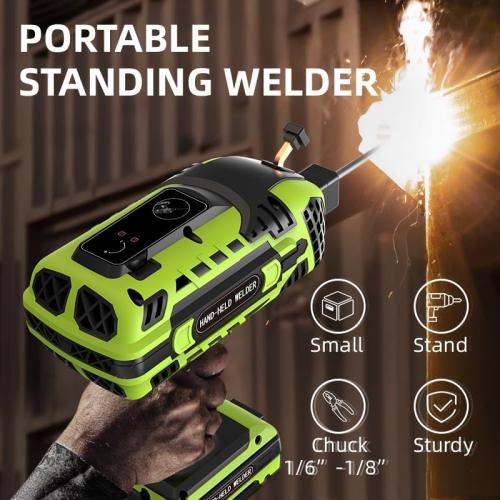 AIME Handheld Welder Machine, 110V Portable Welding Machine with IGBT Inverter 6 Variable Current Adjustment(Black Green)