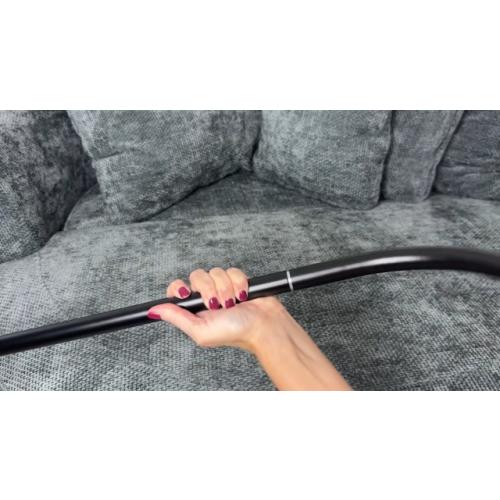 U Shaped Shower Curtain Rod, [Both Sides: 23-52, Middle: 31-46.5] Adjustable U Shape Shower Rod Black Outdoor Corner Curtain Pole for Bathroom Bathtub with Ceiling Support & 12 Hooks