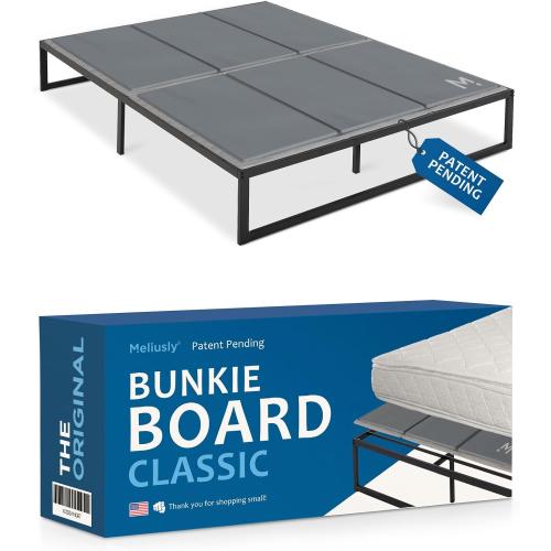 Size 76 x 80 Meliusly Premium 10mm Bunkie Board King Size (76x80'') Patent Pending Low Profile Bed Board Design - Breathable, Noise Minimizing, Moisture Resistant Bunkieboards, Low Profile Bed Support