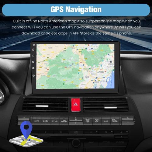Android Car Radio Stereo for Honda Accord 2008 2009 2010 2011 2012 2013 Wireless CarPlay Andriod Auto 2G 64G with SWC WiFi GPS Navigation DSP BT FM with Backup Camera