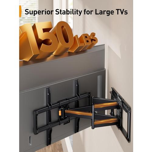 Troquedish.Listed Full Motion TV Wall Mount for 40–75 .weight 100 lbs (45.3 kg)