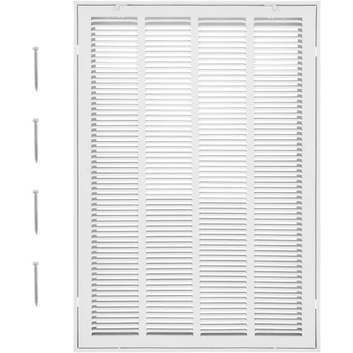 VEVOR Return Air Filter Grille, Fits W20 x H30 Inch Duct Opening, Filter Not Included, Return Air Vent Cover for Wall, Powder-Coated Steel Return Air Grill Detachable Face/Door for 1 inch Filters