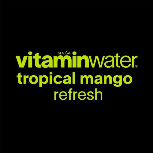 vitaminwater Refresh Tropical Mango Nutrient Enhanced Flavored Water Beverage, 20 fl oz Bottles, 12 Pack