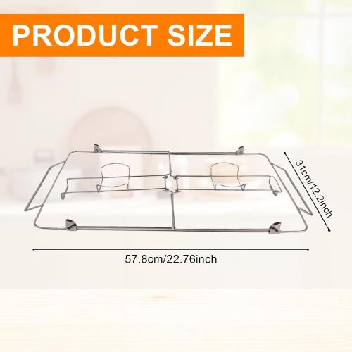 8 Pcs Buffet Wire Rack Buffet Rack, Reusable Buffet Wire Rack Chafing Stand for Catering Pan Food Dish Serving Tray Buffet Birthday Supply (Silver)