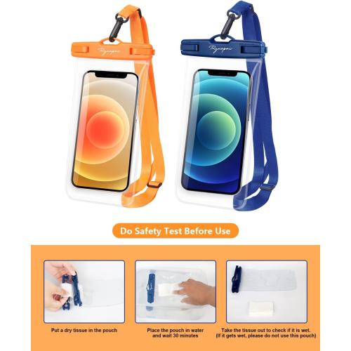 Waterproof Phone Pouch Bag - 7.5in Water Proof Cell Phone Case for Beach Travel, IPX8 Dry Bag with Lanyard for iPhone 16 15 14 Pro Max Galaxy S25  S24 , Cruise Ship Essentials 2025