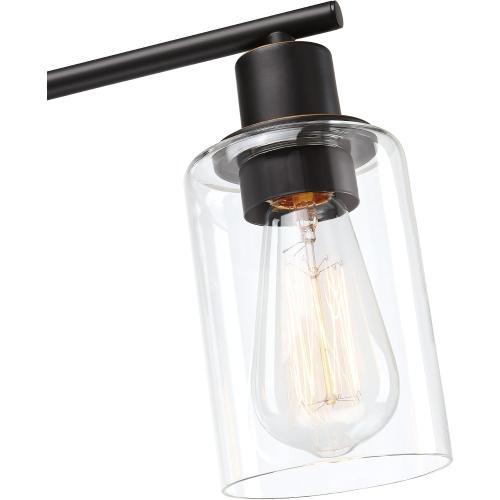5-Light Oil Rubbed Bronze Bathroom Vanity Light Over Mirror, Oil Rubbed Bronze 5-Bulb Wall Sconce Above Kitchen Sink, Brown Wall Sconce for Bathroom Vanity