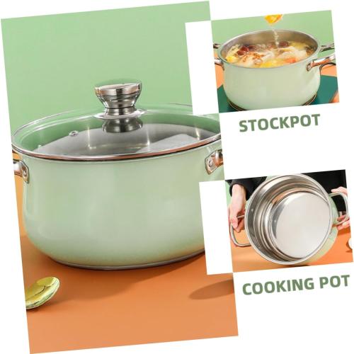 Mobestech Stainless Steel Stock Pot with Lid Heavy-Duty Cooking Pot for Soup and Stew Large Capacity Induction-Compatible Kitchen Cookware