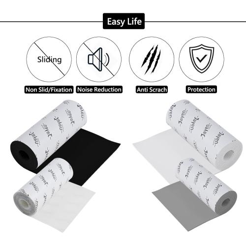 Non Slip Self Adhesive Silicone Cuttable Furniture Pads - 5x40 inch Versatile Non-Slip Silicone Pads for Variety of Objects, Appliances and Furniture