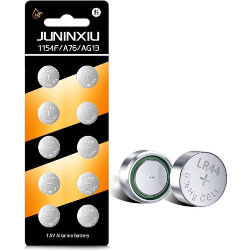 L1154f Battery AG13 Battery LR44 Batteries L1154 SR44 A76 Button L1154h Button Batteries Alkaline Coin Cell (10 Count)