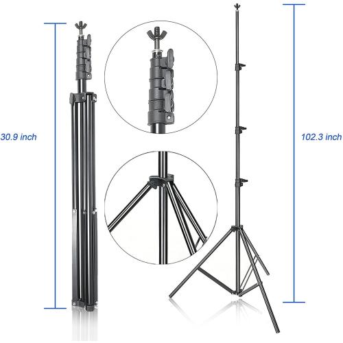 Size 10ft x 8.5ft Adjustable Photography Backdrop Support System Photo Video Studio Muslin Background Stand Kit with Carry Bag