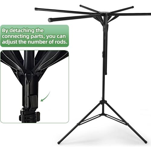 CozyNova Pool Towel Rack Outdoor – Adjustable 51-71 Inch Freestanding Pool Float Storage Rack with 6 Foldable Arms, for Towels & Swim Gear
