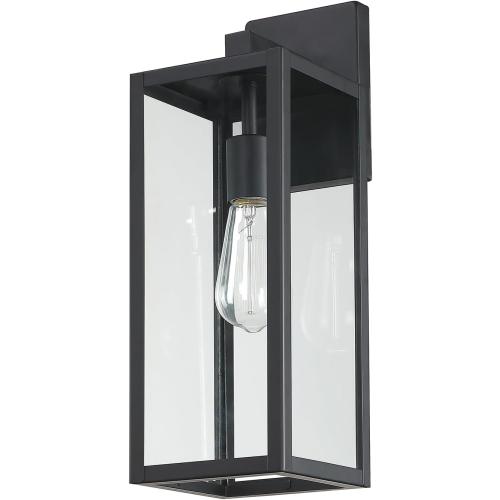 2 Pack Large Outdoor Sconce Lights,18 Inch Outdoor Wall Lantern Light,Exterior Sconce Metal and Glass Large Porch Light, Black Outdoor Lanterns for Front Porch Garage Balcony