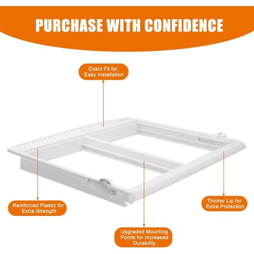 Color White 240364787 Crisper Pan Cover Compatible with Frigidaire Refrigerator Drawer Cover Unit