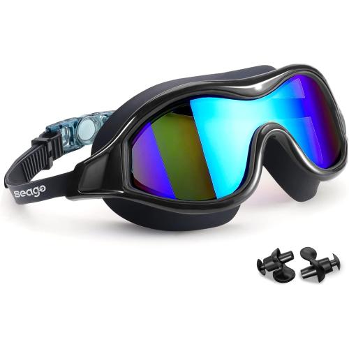 Swim Goggles No Leaking Anti-Fog Pool Goggles Swimming Goggles for Adult Men Women Youth, UV Protection 180° Clear Vision