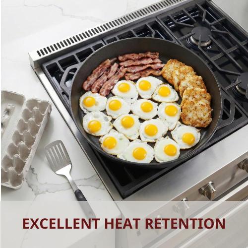 Large Cast Iron Skillet 20 Inch, Pre Seasoned Cast Iron Skillet for Cooking & Frying – XL Heavy Duty Pan with Dual Handles – Ideal for Grill, Oven, Stove, Campfire Use