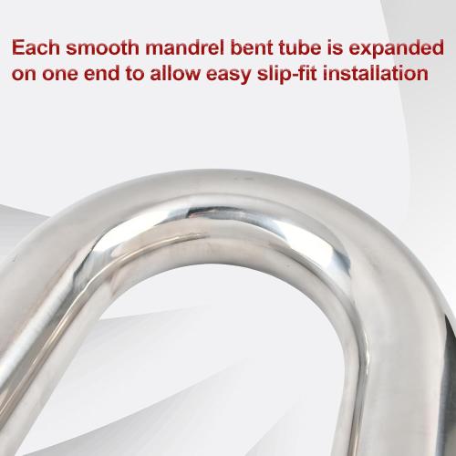 2.5'' Inch DIY Custom Mandrel Exhaust Pipe Tube Pipe Industry Pipe,48'' Straight Pipe,2.5'' OD Straight & Mandrel Bend Pipe(45/90/180 Degree) Kit,T304 Stainless Steel,Universal Fitment-8PCS