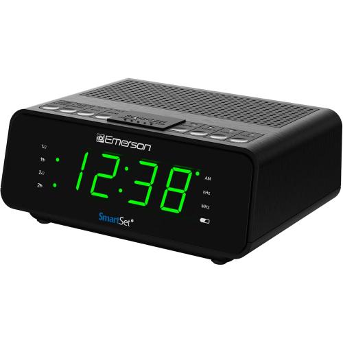 Emerson SmartSet Dual Alarm Clock Radio with AM/FM Radio, Dimmer, Sleep Timer and .9 LED Display, CKS1900