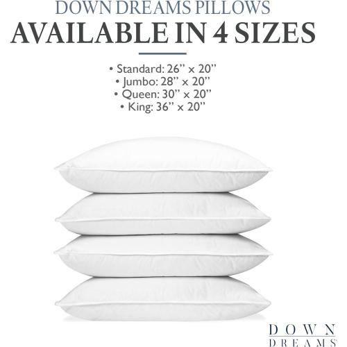 Down Dreams Manchester Mills Classic Pillows - Queen/Firm Support 2-Pack