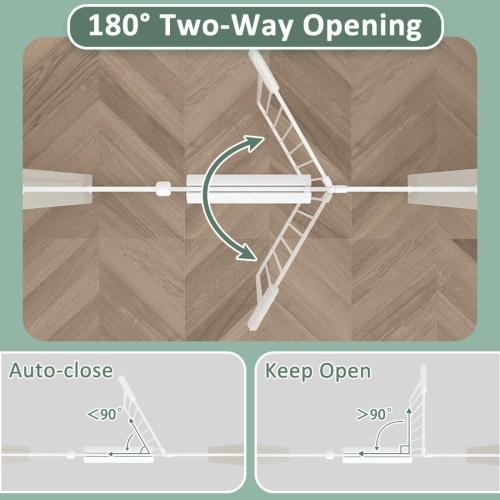 TSAYAWA Narrow Baby gate Baby Safety Gate 24.02-29Inch Auto Close Child Gates, Pressure Mounted Gate for Stairs & Doorways, Indoor/Outdoor Heavy-Duty Pet Gate for Toddlers, Dogs, White