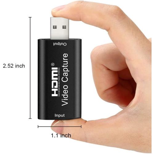 HDMI Video Capture Card, 4K HDMI to USB Capture Card Full HD 1080P 30fps, Record via DSLR, Camcorder, Action Cam for Live Streaming, Compatible with Nintendo Switch, PS4, Xbox One, PC