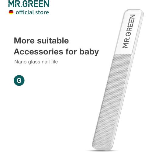 MR.GREEN Baby Safety Nail Clippers Nail Care Clippers Fingernail Cutter Newborn Baby Convenient Nail File Manicure Tools (Baby Nail Clipper Nano Glass File)‼️missing nail clipper‼️