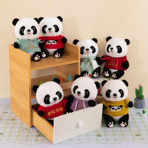 Cute Panda Stuffed Animals, 7.8'' Panda Plush Toy Birthday Christmas Valentine’s Day Gift for Kids Girlfriend (C)