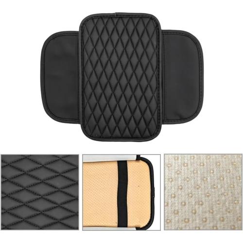 Center Console Cover, Arm Rest Cover for Car, Car Console Covers, Console Cover, Long-Lasting and Comfortable to The Touch, Suitable for Most Cars, Trucks, SUVs (Black)