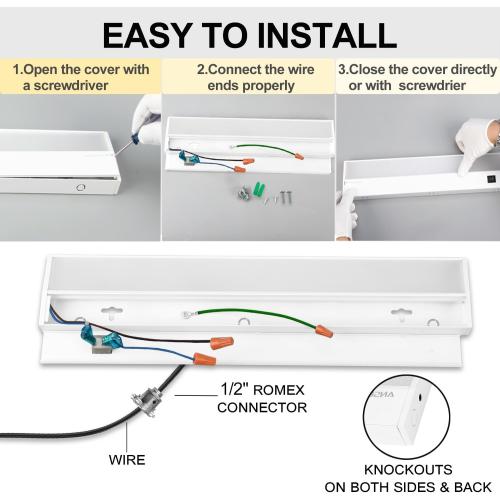 Ansen 3Packs of Under Cabinet Lights for Kitchen, 36in 22W 1426LM, Dimmable Hardwire Led Light for Closet, CRI>92, R9>90, 5 Color Temperature, 2700K-5000K(Warm White, Cool White, Daylight)