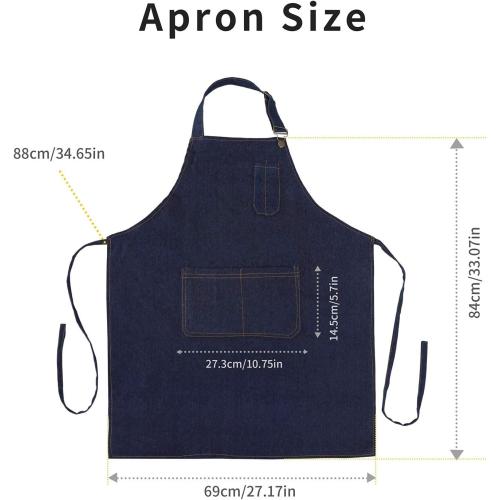 Cotton Aprons for Men Women with Large Pockets