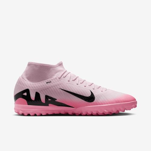 Size/ 43 Nike Mercurial Superfly 9 Academy Turf High-Top Soccer Shoes (DJ5629-601, Pink Foam/Black) Size 10.5
