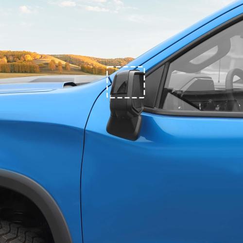 for Silverado Side Mirror Cover Cap Trim Black Fit for Chevy Silverado/GMC Sierra 2019-2025 Black Exterior Accessories 2pcs