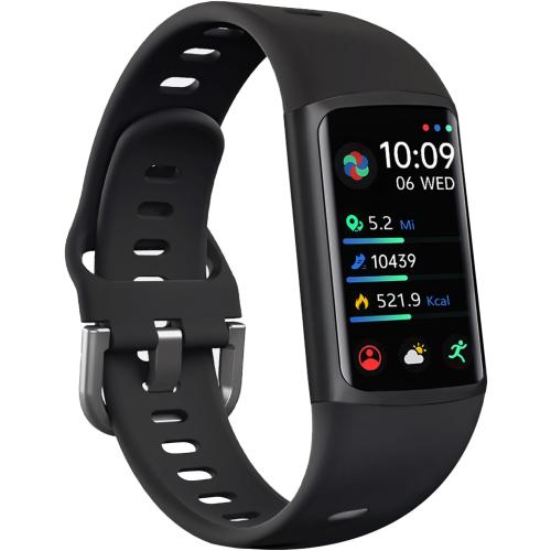 FITVII FINO 2 Slim Fitness Tracker, Smart Watch with Blood Oxygen, Sleep Monitor, 24/7 Heart Rate & Blood Pressure, IP68 Waterproof Health Activity Trackers with Calories Step Counter for Women Men