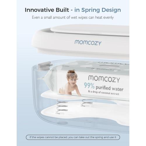 Momcozy Baby Wipe Warmer, Innovative Spring Design,Large Capacity Dispenser