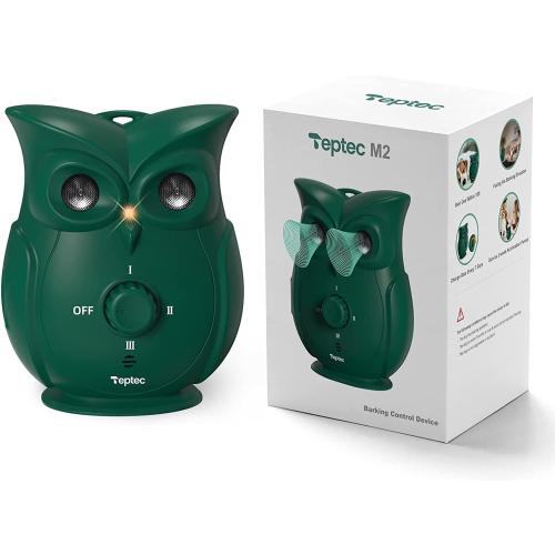 Dog Barking Control Devices with Dual Ultrasonic Speakers, Stronger Rechargeable Anti-Bark Device for Outdoor Waterproof and Indoor, Dog Barking Deterrent Safe for Human & Dogs