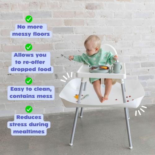 CATCHY - Food Catcher - Compatible with IKEA Antilop High Chair   11 Other High Chairs - Highchair Sold Separately - Baby & Toddler Food & Mess Catcher - Under High Chair Accessory | High Chair Food Catcher - High Chair Sold Separately - Baby & Toddler Food & Mess Catcher - Under High Chair Accessory