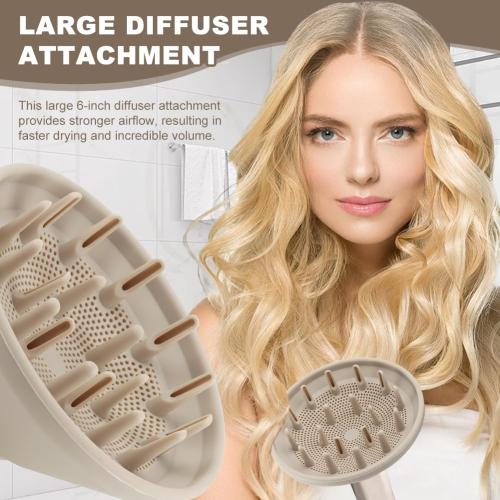 Diffuser Attachment for Hair Dryers, Diffuser attachment hair,curly diffusers attachment,Upgraded Bigger Diffusers Nozzle for Dryer Faster and Define Wavy, Curly, Coily Hair