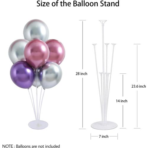 10 Sets Balloon Stand Kits, Balloon Sticks Holder with Base for Table Centerpiece Graduation Birthday Baby Shower Party Decorations