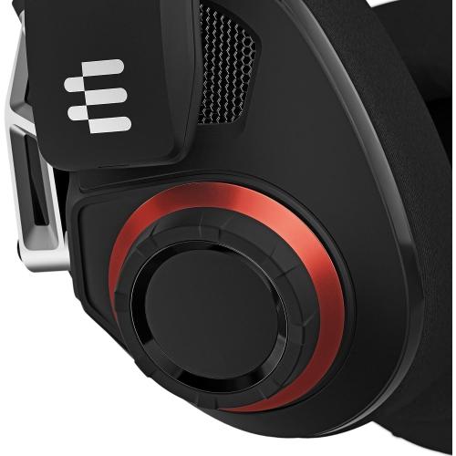 EPOS I SENNHEISER GSP 500 Wired Open Acoustic Gaming Headset, Noise-Cancelling Microphone, Adjustable Headband with Customizable Contact Pressure, Volume Control, PC   Mac   Xbox   PS4, Pro –Black/Red