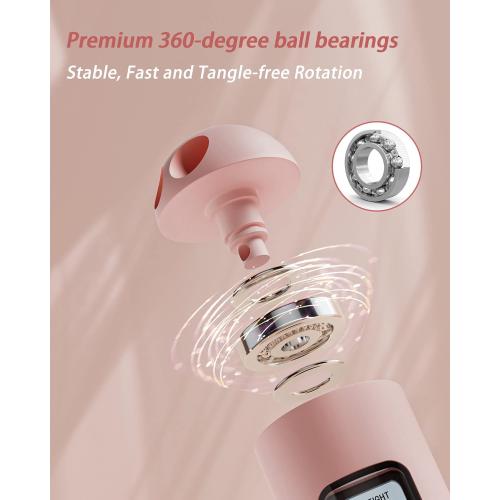 YOTTOY Skipping Ropes for Adults -Cordless Counter Jump Rope with Large Cordless Ball-Weighted Jump Rope for Women with LCD Display