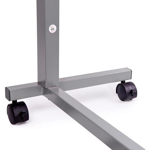 Vaunn Medical Pneumatic Adjustable Overbed Bedside Table With Wheels (Hospital and Home Use)